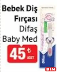DİFAŞ BABY MED BEBEK DİŞ FIRÇASI fiyat ve kampanya bilgisi